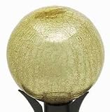 Achla 10 Gazing Globe Ivory Gold Crackle