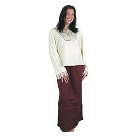 Mirrored Embriodery - Cream Ladies Blouse