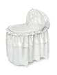 Badger Basket Floor Length Skirt Portable Bassinet N Cradle with Toybox Base, White Badger Basket Floor Length Skirt Portable Bassinet N Cradle with Toybox Base, White