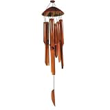 Asli Arts Mega Spun Top Bamboo 80 Inch Wind Chime, Red