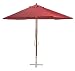 10-Foot Wood Market Umbrella Burgandy - UMB-BURG