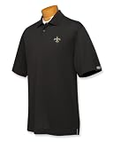 NFL New Orleans Saints Men's DryTec Championship Polo, Black, Small