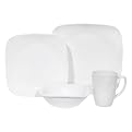 Corelle Square 16-pc. Dinnerware Set - Pure White