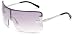Rocawear Men's R1017 Metal Sunglasses,Silver Frame/Gradient Smoke With Light Flash Lens,one size