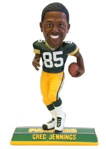 Green Bay Packers Greg Jennings Forever Collectibles End Zone Edition Bobble Head