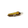 Wire Wrapped Tiger's Eye Gemstone Point Pendant