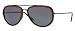 Burberry Men's 3047 Shiny Black / Bordeaux Frame/Grey Lens Metal Sunglasses