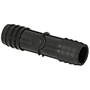 Thogus Polyethylene Tube Fitting, Coupler, Black, 3/4" Barbed (Pack of 10)