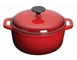 Review Kitchen Craft  / Molten Cast Iron Round Casserole with Lid 2.5l, 20.5cm x 9cm
