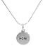 Sterling Silver Faith Love Hope Circular Hope Pendant with Snake Chain