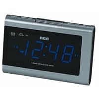 RCA RP5430 AM/FM Clock Radio with 1.4-Inch Display and Auto Time Set