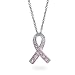 Jewelry Bling Silver .925 Breast CZ Pink Breast Cancer Awareness