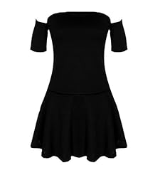 Petite A-line Pleated Bateau Neck Polyester/Spandex Empire   Waistline Off the Shoulder Mini Dress 