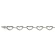High Polish Heart Bracelet W CZ 7"