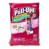 Huggies Pull-Ups Girls Training Pants with Wetness Liner, 4T-5T - 21 ea / Pack, 4 Packs