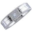 Princess Cut Diamond, 14K White Gold. Diamond Comfort-Fit Wedding Band