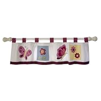 Lambs and Ivy Tivoli Garden Window Valance, Raspberry