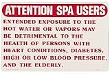 Poolmaster Attention Spa Users Sign {12/CS}