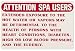 Poolmaster Attention Spa Users Sign {12/CS}