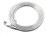 Italian 2mm Sterling Silver 20" Snake Chain Necklace