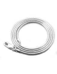 2mm Sterling Silver 36" Snake Chain Necklace Italian
