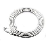 Italian 2mm Sterling Silver 30" Snake Chain Necklace