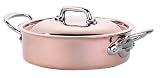 Mauviel Cuprinox Style 1.8-Quart Copper Sauté Pan with Lid