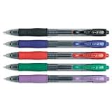 Gel Rollerball Pen, Retractable, Fine Point, 4/PK, Assorted, Sold as 1 card