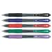 Fine Point Retractable Gel Ink Pen Assorted Colors (Black, Blue, Red, Green) With Rubber Grip: Pilot G2, Model #31034, 0.7mm