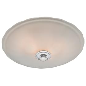 Hunter 81020 Bella Bath Fan, Frosted Glass with Chrome Finial