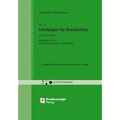 Leistungen f�r Brandschutz AHO, Heft 17: erarbeitet von der AHO-Fachkommission "Brandschutz"