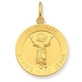 24k Gold-plated Sterling Silver Divino Nino Jesus Medal (Divine Infant)
