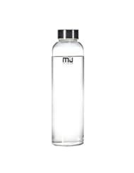 Sports: MIU COLOR?Stylish Portable Real Borosilicate Glass Water Bottle with Dark Blue Nylon Sleeve, 550ml - MIU COLOR