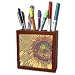 Patricia Sanders Flowers - Golden Yellow Sunflower Art Flowers Designs Inspired by Nature - Tile Pen Holders-5 inch tile pen holder