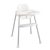 QvQ　赤ちゃん用　食事椅子　携帯型　多機能　子供用　折りたたみ　高さを調節可能　安全性 (ホワイト)
