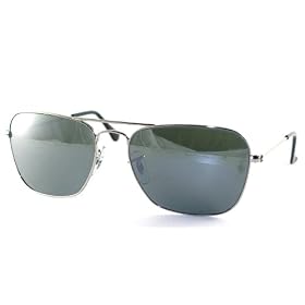 Ray Ban RB 3136 Caravan 003 40 Silver Crystal Black Silver Mirror 55mm, Free Shipping!