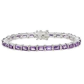 14 1 3 Carat Amethyst Sterling Silver Bracelet by Ice.com