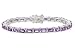 Jewelry : 14 1/3 Carat Amethyst Sterling Silver Bracelet
