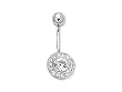cz round belly ring