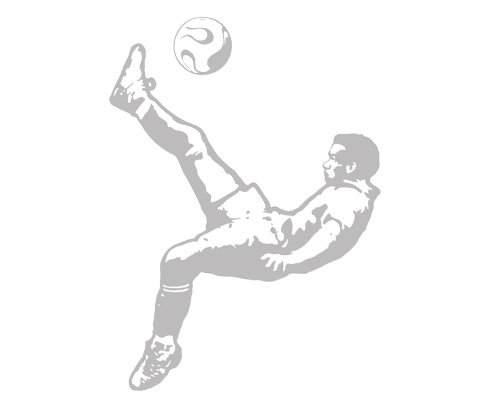 Sudden Shadows Boy Soccer Flip Kick Wall Peel & Stick Mural