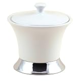 Steeltek Hampton Chrome and Ceramic Cotton Swab / Ball Container