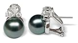 31AS1T4QJYL. SL160  18K white gold Phallaina Black Tahitian cultured pearl and diamond earring