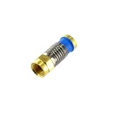 Compression Coax F Gold Connectors RG6 Pack of 10