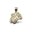 Ravishing 10 KT Solid Yellow Gold Squirrel Charm 10K Animal Pendant