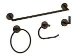 Fontaine Riviera 4-piece Bathroom Towel Bar Accessory Set, Oil Rubbed Bronze