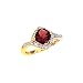 10K Yellow Gold Diamond and Smoky Topaz Fashion Ring