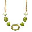 16 + 2 Inch Extension Necklace with Dyed Green Jade and Cultured Freshwater Coin Pearl