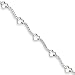 10K White Gold 1/2Ctw Heart Diamond Bracelet