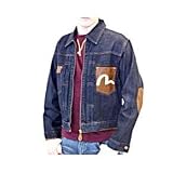 Evisu Set in leather pocket jacket