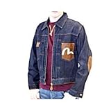 Evisu "Set in leather pocket" jacket